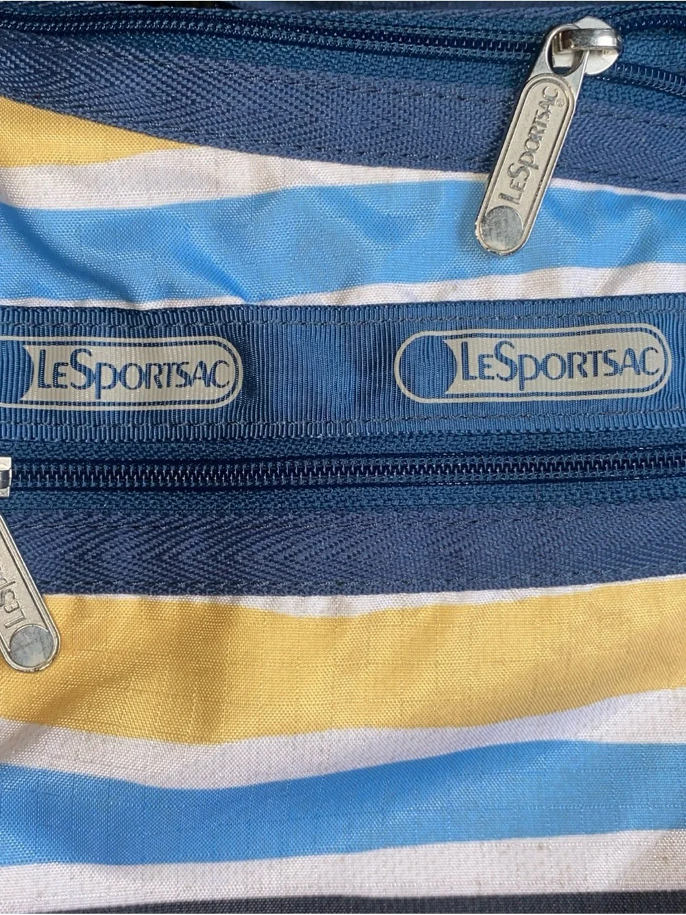 LeSportsac Striped Hobo in Blue, Red & Yellow